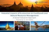 Potential Impacts of Ecotourism on Livelihoods and … Conservation Threats with Ecotourism Destination Protected Area Species Habitat Unsustainable Forestry, Flora & Fauna Coral Mortality