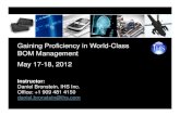 Gaining Proficiency in World-Class Bom Management … Track 5/Gaining Proficiency in... · The Electronics Database contains component information on over 300 million electronic ...