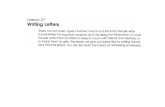 Formal: business letter, letter of request Letters.pdf · Lesson 27 Writing Letters There are two basic types of letters: formal and informal. People write formal letters for important