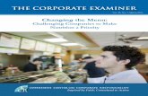 THE CORPORATE EXAMINER - Inspired by faith, … · THE CORPORATE EXAMINER Inspired by Faith, Committed to Action ... antibiotics in McDonald’s meat supply chain creates material
