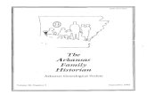 Arkansas Family Historian Arkansas Family Historian Published Quarterly by Arkansas Genealogical Society, Inc. Editor Margaret Harrison Hubbard Publication Information
