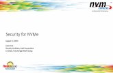 Security for NVMe - Flash Memory Summit€¦ ·  · 2015-08-25Security for NVMe August 11, 2015 ... a description of the underlying constructs to be ... Feature Sets These are ...