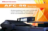 AFC-56 - ホリゾン：商品情報 High performance, space efficient automated cross-knife folding machines - The Horizon AFC-56 series feature advanced automation with user-friendliness