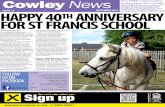 COWLEY NEWS is run by members of the Cowley …€¦ · Cowley News The FREE community newspaper for Cowley ISSUE 14 SEPTEMBER 2015 COWLEY NEWS is run by members of the Cowley community.