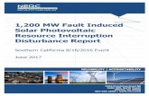 1,200 MW Fault Induced Solar Photovoltaic Resource ...€¦ · NERC | 1,200 MW Fault Induced Solar Photovoltaic Resource Interruption Disturbance Report | June 2017 II Version 1.0