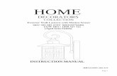 HOM - The Home Depot€¦ ·  · 2018-02-10NOTE: To make sure the above functions operate properly, ... Relocate fixtrue to a lower position or to a different location. See Fig.