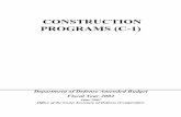 CONSTRUCTION PROGRAMS (C-1) - GlobalSecurity.org · CONSTRUCTION PROGRAMS (C-1) Department of Defense Amended Budget ... Supporting Activities 2,360 2,360 2,360 2,360 Total Military
