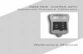 AMETEK JOFRA APC - Test & Measurement …. Introduction The Ametek APC is a high accuracy, full function pressure calibrator. The calibrator includes the following features and functions: