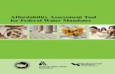 AWWA Affordability Assessment Tool for Federal … Assessment Tool for Federal Water Mandates ... Drinking Water Regulations ... context of potable water supply is limited to assessing