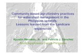 Community-based agroforestry practices for watershed ... · World Agroforestry Centre-Philippines. Mercado and Sanchez ... Multistorey systems. Mercado and Sanchez ... agroforestry