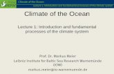 Climate of the Ocean - IOW Klima... · Climate of the Ocean Lecture 1: ... Climate of the Ocean (winter term), ... • Lecture notes: Dietmar Dommenget
