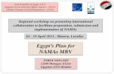 NAMAs MRV - UNFCCC · Regional workshop on promoting international collaboration to facilitate preparation, submission and implementation of NAMAs Arab Republic of Egypt A.R.E