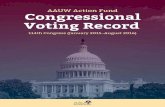 AAUW Action Fund Congressional Voting Record thanks everyone who made this AAUW Action Fund Congressional Voting Record possible, especially Lisa Maatz, Erin Prangley, Anne Hedgepeth,
