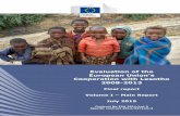 Evaluation of the European Union's Cooperation with ... of the European Union's Cooperation with Lesotho ... EUD European Union Delegation ... LWSIS Lesotho Water Sector Information