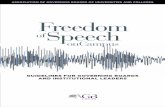 Freedom ofSpeech - AGB · Michael A. Middleton. ... George W. Waldner President Emeritus, ... address freedom of speech issues, raising complex questions about academic