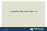 Internal Audit Process Maturity - The Institute of ... Documents/maturity... Internal Audit Process Maturity Quality Assurance and Improvement Program –Key Characteristics 20 Policy