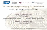 5th Simone Assemani Symposium on Islamic Coinage · 5th Simone Assemani Symposium on Islamic Coinage Rome, 29-30 September 2017 Friday, 29 September 2017 ... 15.30-16.00 Andrea Gariboldi,