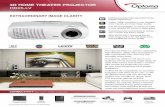 3D HOME THEATER PROJECTOR HD25-LV - Optoma Brazil€¦ · content from your Blu-ray player, Xbox, ... HD25-LV EXTRAORDINARY IMAGE CLARITY CONNECTIVITY ... CD-ROM user’s manual,