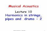 Musical Acoustics - Faculty Web Sitesfaculty.tamuc.edu/cbertulani/music/lectures/Lec10/Lec10.pdfMusical Acoustics Lecture 10 Harmonics in strings, pipes and drums - 2 ... Ocarina .