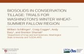 BIOSOLIDS IN CONSERVATION TILLAGE: TRIALS FOR WASHINGTON IN CONSERVATION TILLAGE: TRIALS FOR WASHINGTON'S WINTER WHEAT-SUMMER FALLOW REGION William Schillinger 1, Craig Cogger , Andy