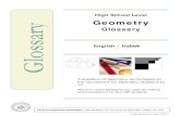 Geometry y Glossary Glossar - NYU Steinhardtsteinhardt.nyu.edu/scmsAdmin/media/users/atn293/hs_geometry_uzbek.pdfL. UIS . O. R. EYES, B.A., M.A., ... coordinate geometry koordinatalar