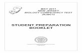 STUDENT PREPARATION BOOKLET · 1 STUDENT PREPARATION BOOKLET WHAT IS THE NEW JERSEY BIOLOGY COMPETENCY TEST (NJBCT)? The New Jersey Biology Competency Test (NJBCT) measures whether