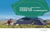 NEWELL BRANDS VENDOR CODE OF CONDUCT · PDF fileNEWELL BRANDS VENDOR CODE OF CONDUCT. ... documentation must be accurate, ... environmental management system (EMS)