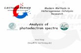 Analysis of photoelectron spectra - FHI · Analysis of photoelectron spectra ... *„Handbook of Photoelectron Spectroscopy“, Perkin-Elmer, ... (different for standard x-ray source