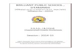 BRILLIANT PUBLIC SCHOOL , SITAMARHI PUBLIC SCHOOL , SITAMARHI (Affiliated up to +2 level to C.B.S.E., New Delhi) Affiliation No. - 330419 K.G.S.A.- I & II Hindi ChapterwisePrintable