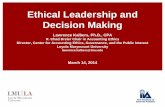 Ethical Leadership and Decision Making - Chapters · Ethical Leadership and Decision Making ... Managing to be ethical: Debunking five business ethics myths. ... Laura P. Hartman,