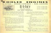 -KOHLER ENGINES - Brent Chalmers engines 4-cycle • short-stroke ... contact your nearest kohler dealer for repair parts kohler co. established 1873 kohler, wis. k o h l e r o f k