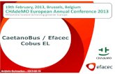 CaetanoBus/ Efacec CobusEL - CHAdeMO CaetanoBus/ Efacec COBUS 2500 EL 100% ELECTRIC Based on the Cobusairport buses Some pre-series units tested in cities in Portugal and Germany,