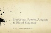 Bloodstain Pattern Analysis & Blood Evidence Pattern Analysis & Blood Evidence ... Typically, forward spatter is a fine mist and back spatter consists of larger, and fewer, blood drops.
