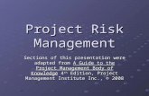 Project Risk Management - Leeds School of Businessleeds-faculty.colorado.edu/marlattj/opim40… · PPT file · Web view · 2010-08-13Title: Slide 1 Author: Mike McCurdy Last modified