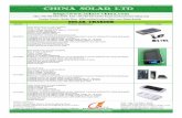 TEL:+86-755-83515659 FAX:+86-755-82716024 … · Solar Charger. Item No Product Specification Product Image KS-C3038 Solar Panel (amorphous silicon or mono-crystalline): ... • Charging