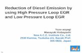 Reduction of Diesel Emission by using High Pressure …€¦ · Reduction of Diesel Emission by using High Pressure Loop EGR ... ・De-NOx cat. ・DOC ・DPF ・NOx sensor ... common