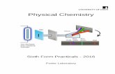 Physical Chemistry Manual for Web - School of Chemistry · Physical Chemistry Sixth Form Practicals - 2016 ... The emphasis in the practical work is in making measurements and assessing