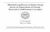 Alternative pathways to fusion energy (focus on Department … · (focus on Department of Energy . Innovative Confinement Concepts) S. Woodruff. May 1st 2006. GCEP Fusion Energy Workshop,