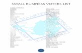 BUSINESS VOTERS LIST - St. Maarten Chamber of … · small business voters list ... branche ‐ fleming brigitte drucilla ... brooks nigel brooks pedro ...