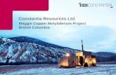 Constantia Resources Ltd. · October 2014 Constantia Resources Ltd. Maggie Copper Molybdenum Project British Columbia