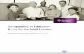 Transparency in Education Guide for the Adult Learnerdocuments.wp.excelsior.edu/.../sites/...Transparency-in-Education.pdf · Transparency in Education Guide for the Adult Learner