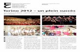torino 2012 – un plein succès - europa-cantat.ch · aus dem neuen Songbook. Impressionen vom Festival EUROPA CANTAT XVIII Torino 2012 (Fotos: Stefano Druetta, ... insolites telles