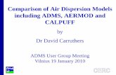 Comparison of Air Dispersion Models including ADMS, AERMOD ...atliekos.gamta.lt/files/seminaras_ADMS_comparison_D_Carruthers... · Comparison of Air Dispersion Models including ADMS,