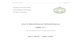 Oral & Maxillofacial Rehabilitation OMR 511 after … ·  · 2012-09-25Course, Course Code 2011-2012 Oral & Maxillofacial Rehabilitation OMR 511 Oral ...
