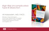 High Risk Uncomplicated Type B Dissection - Ali Azizzadeh, · PDF fileHigh Risk Uncomplicated Type B Dissection Ali Azizzadeh, MD, FACS Director, Vascular Surgery Vice Chair, Department