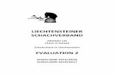 LIECHTENSTEINER SCHACHVERBAND · LIECHTENSTEINER . SCHACHVERBAND . PROJEKT CIS . Chess in School . Schulschach in Liechtenstein . EVALUATION 2 . SCHULJAHR 2015/2016 . …