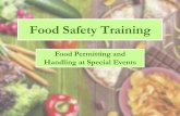 Food Safety Training - SDSUbfa.sdsu.edu/.../ehs/environmentalhealth/docs/FoodSafetyTraining.pdf · Food Safety Training ... Temporary Food Facilities (Chapter 10.5 and 11 of CA Retail