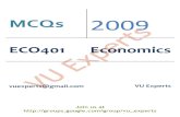 MCQs 2009 Solved - 03 - front   us at   MCQs 2009 ECO401 Economics vuexperts@gmail.com VU Experts