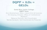 DQPP + ILOs = GELOs - learningoutcomeassessment.org · SRJC saw this as an opportunity to “jump start” our ... knowledge to real world situations. ! Utilize technology appropriate