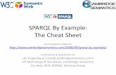 SPARQL By Example: The Cheat Sheet - Accueillapalme/ift6281/sparql-1_1-cheat-sheet.pdf · Accompanies slides at: ... Lee Feigenbaum  VP Technology